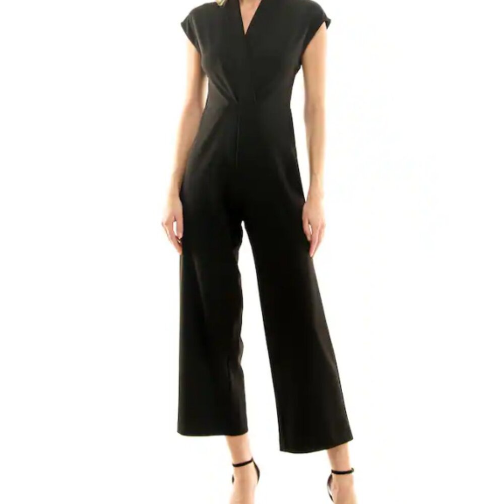 Nicole Miller Black Formal Wide Leg Jumpsuit size 16